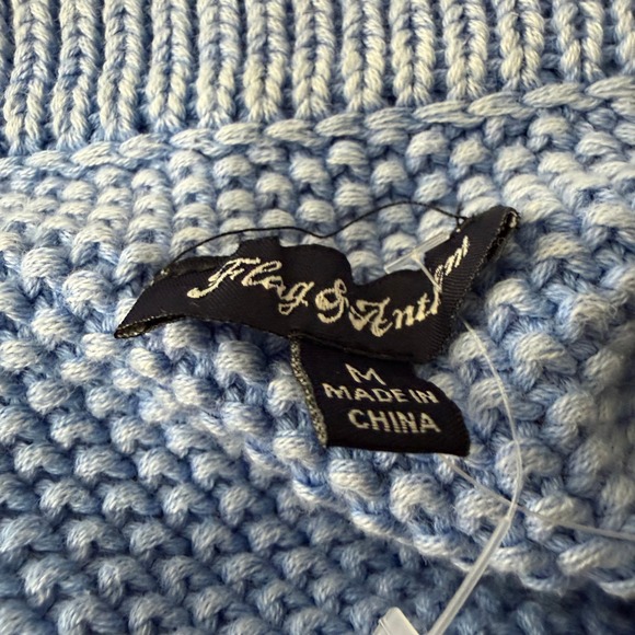 Flag & Anthem Lila Washed Pullover Sweater Womens Medium Blue NWT - Picture 5 of 8